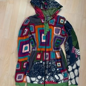 Desigual Long Jacket Geometric M EUC